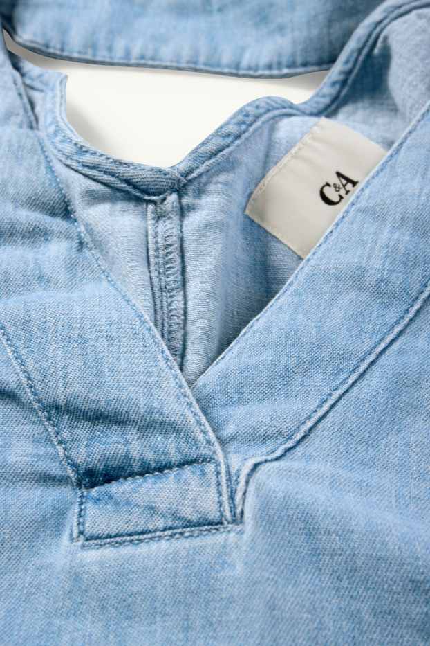 Dames - Tuniekjurk van denim - jeanslichtblauw