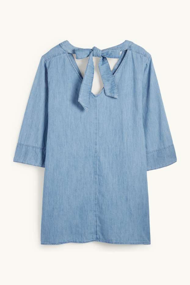 Dames - Tuniekjurk van denim - jeanslichtblauw