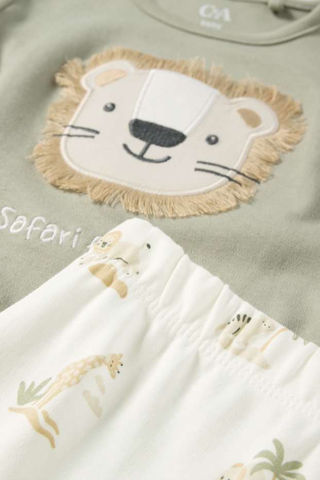 Baby Jungen - Safari - Baby-Pyjama - 2 teilig - hellgrün