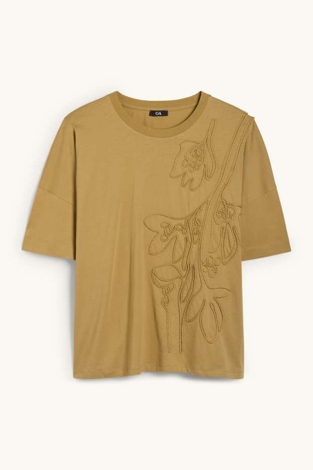 Dames - T-shirt - regular fit  - groen