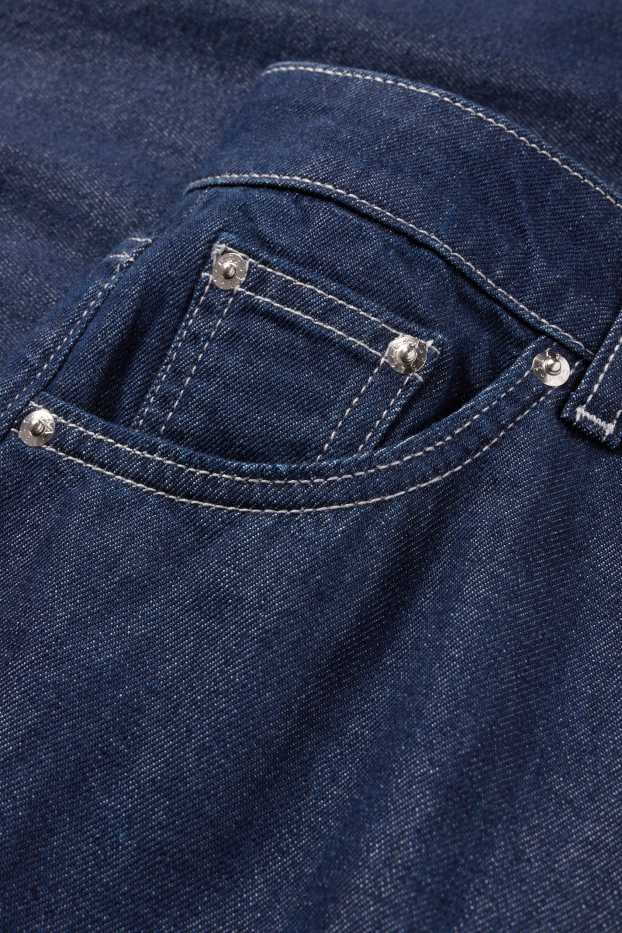 Dámské - Baggy jeans - mid waist - džíny - tmavomodré