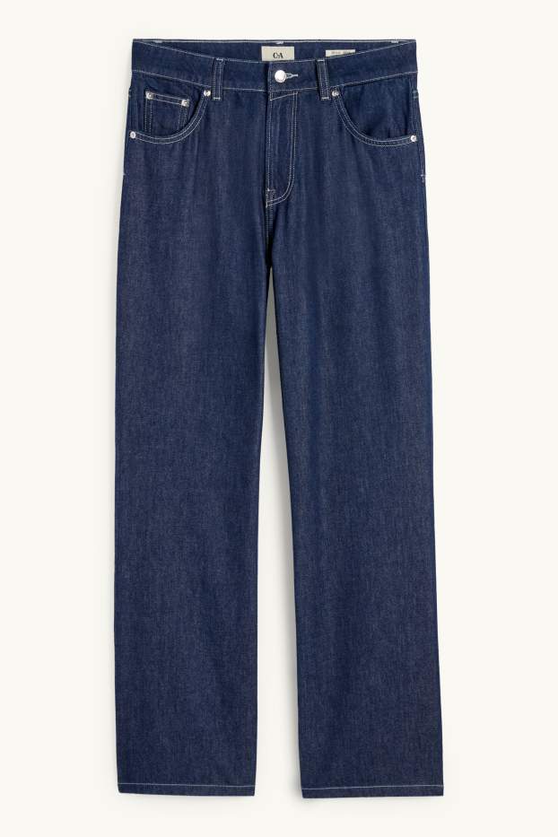 Dámské - Baggy jeans - mid waist - džíny - tmavomodré