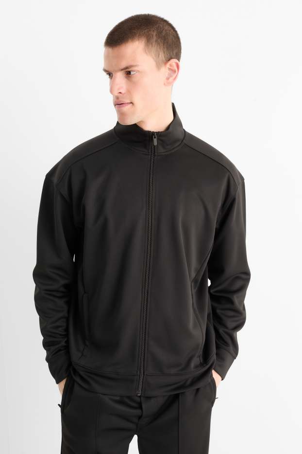 Hommes - Sweat zippé de sport - noir