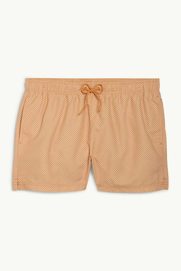 Hombre - Bañador - estampado diminuto - naranja