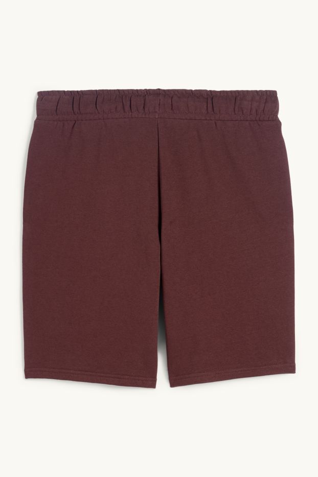 Home - Pantalons curts de xandall - marró fosc