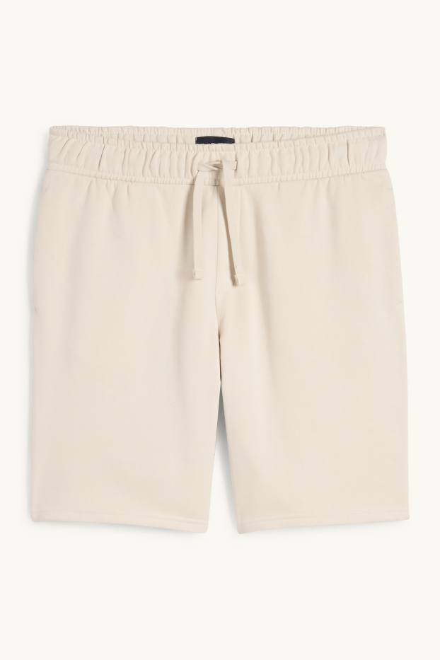 Home - Pantalons curts de xandall - beix clar