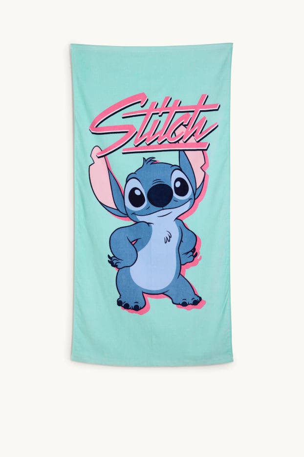 Enfants filles - Lilo & Stitch - serviette de plage - 136 x 68 cm - bleu