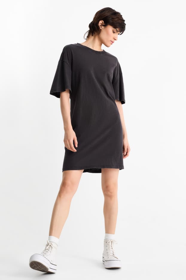 Donna - Vestito a t-shirt - nero