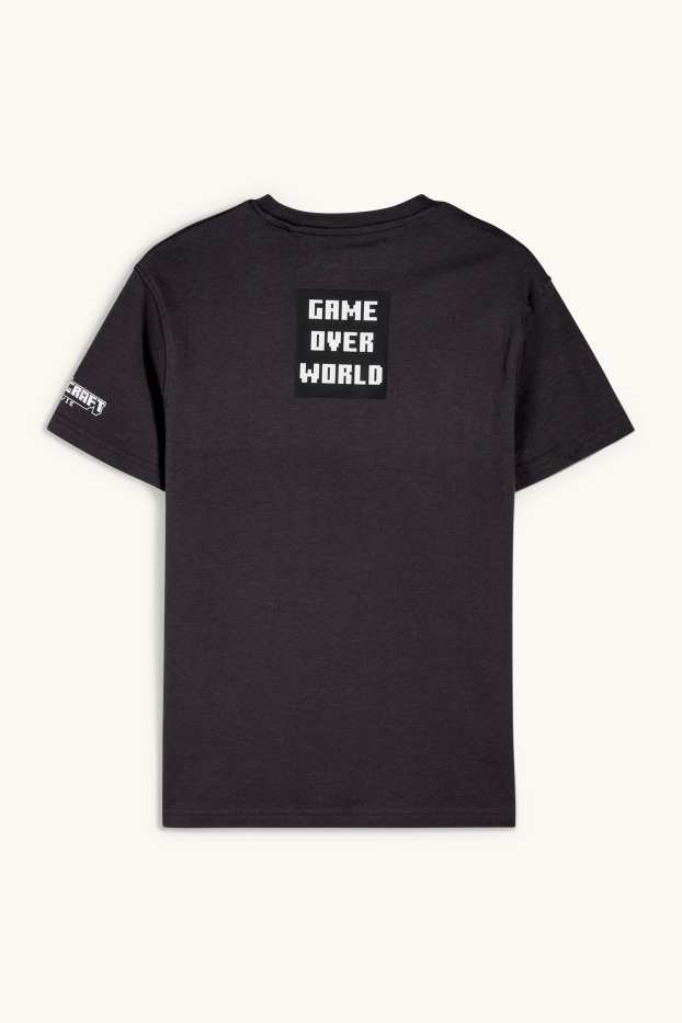 Kinder Jungen - Minecraft - Kurzarmshirt - dunkelgrau