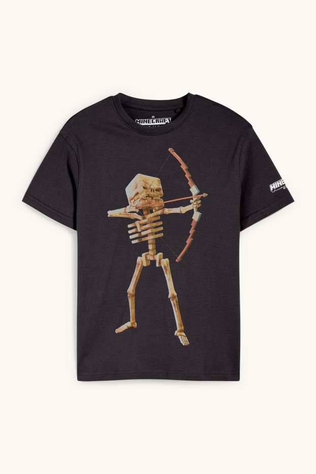 Kinder Jungen - Minecraft - Kurzarmshirt - dunkelgrau