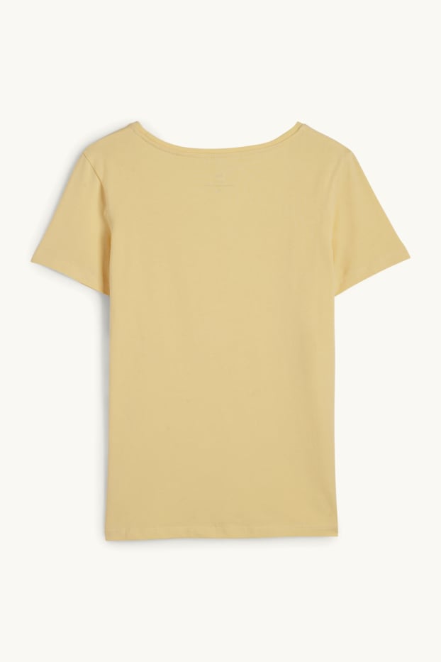 Damen - T-Shirt - Slim Fit - gelb