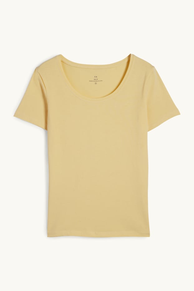 Damen - T-Shirt - Slim Fit - gelb