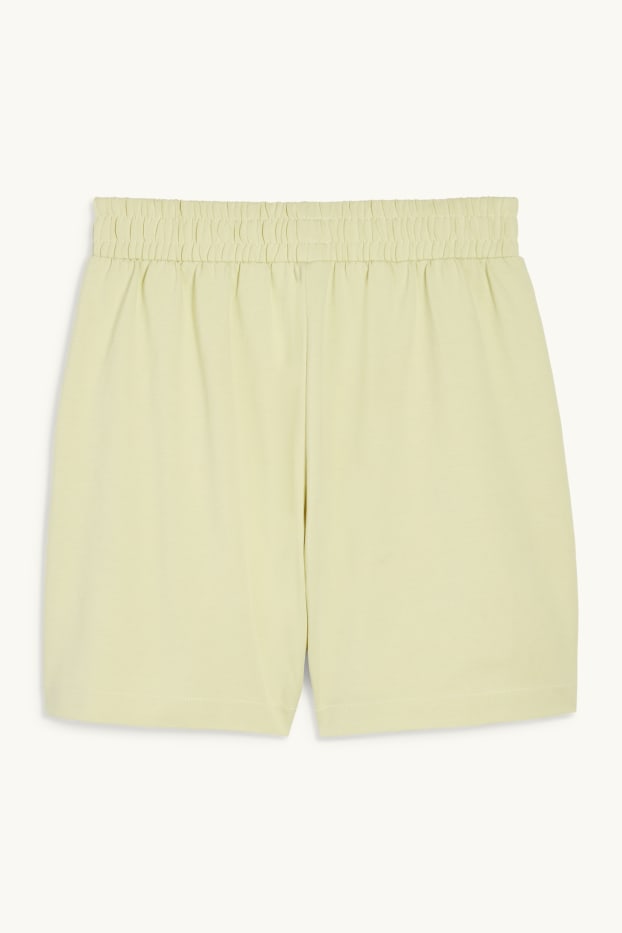 Femmes - Short basique en molleton - vert clair