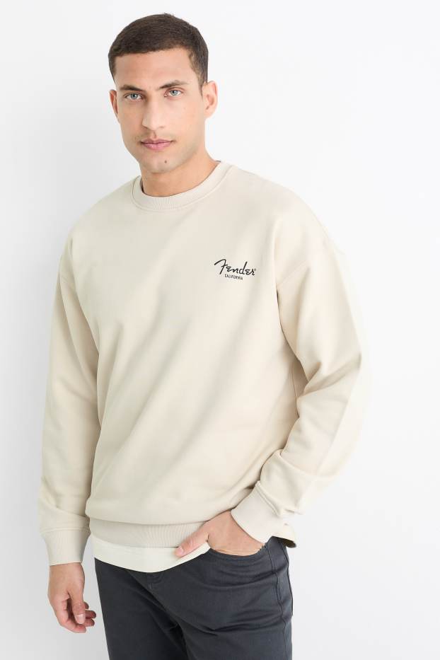 Men - Sweatshirt - Fender - light beige