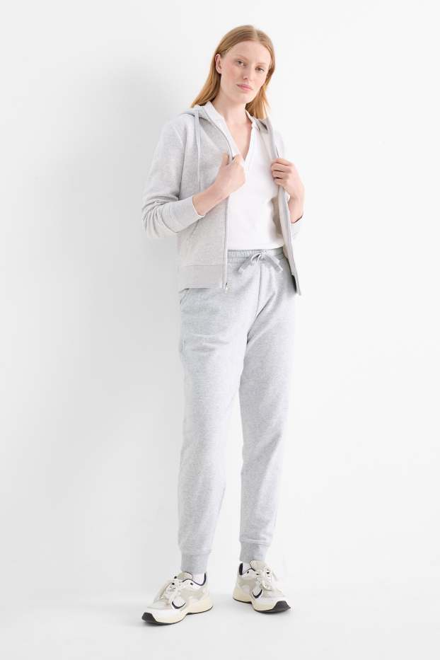 Mujer - Pantalón de deporte básico - gris claro jaspeado