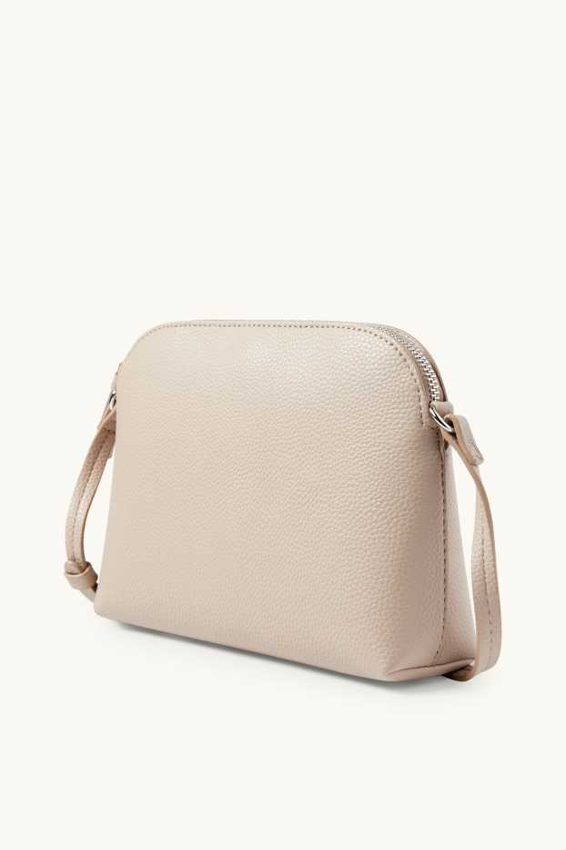 Damen - Umhängetasche - Lederimitat - hellbeige