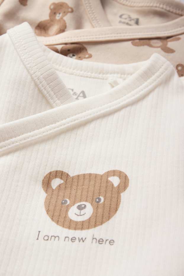 Unisex - Multipack 2 buc. - ursuleț de pluș - body petrecut bebeluși - bej deschis