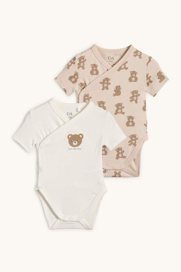 Unisex - Multipack 2 buc. - ursuleț de pluș - body petrecut bebeluși - bej deschis