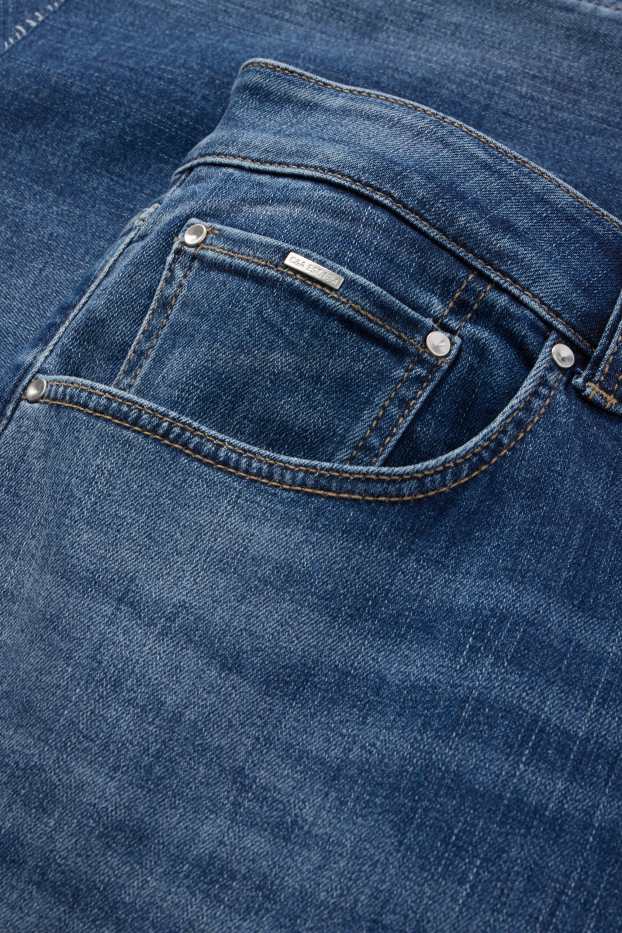 Damen - Bootcut Jeans - Mid Waist - dunkeljeansblau