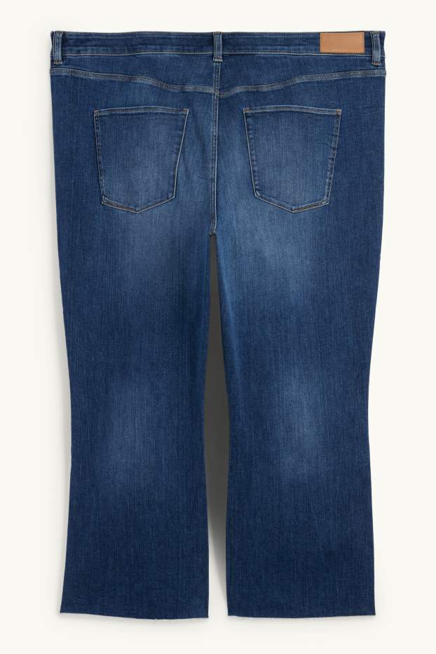 Damen - Bootcut Jeans - Mid Waist - dunkeljeansblau