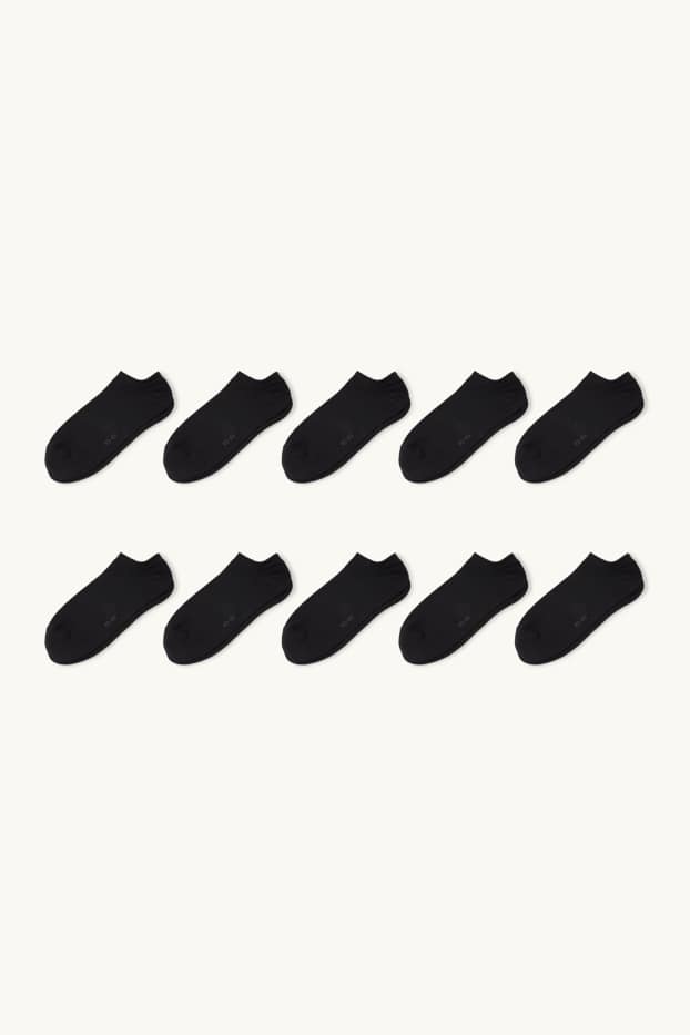 Uomo - Confezione da 10 - calzini corti - nero