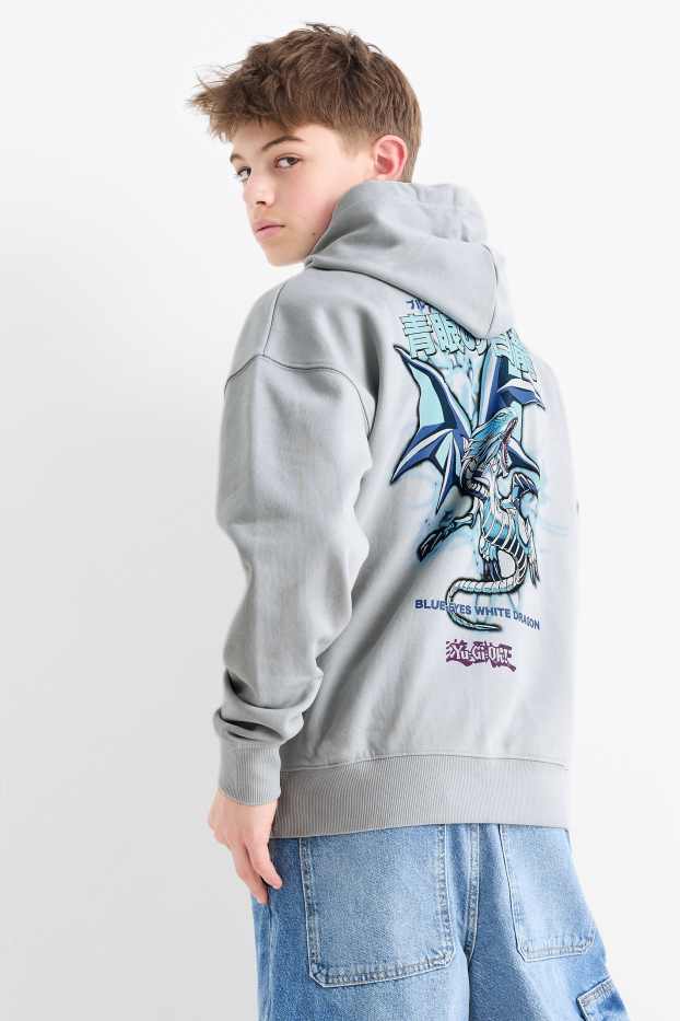 Niños - Yu-Gi-Oh! - sudadera con capucha - gris claro