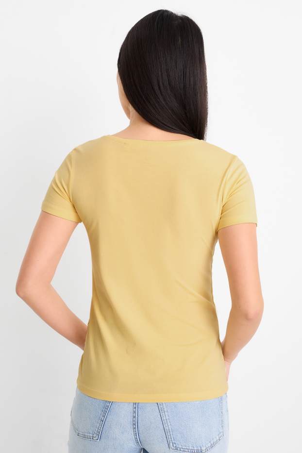 Damen - T-Shirt - Slim Fit - gelb