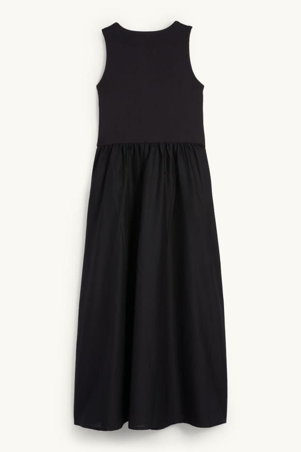 Damen - Fit & Flare Kleid - schwarz