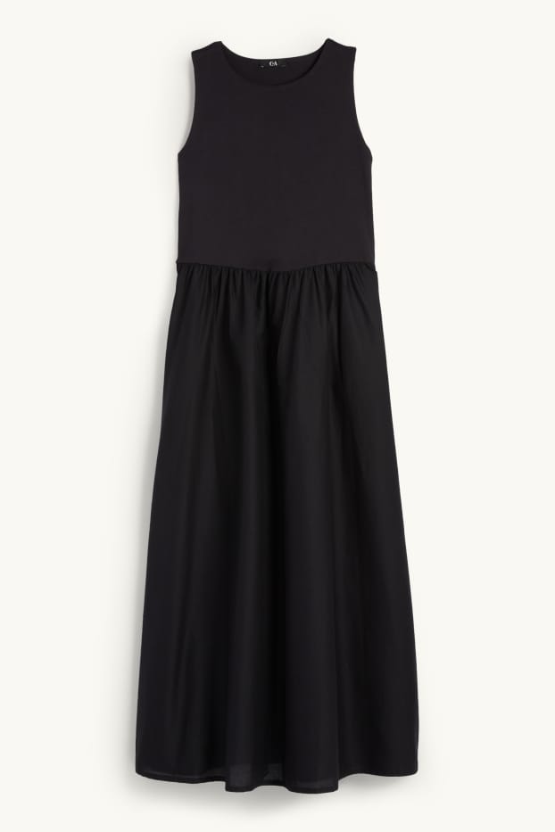 Damen - Fit & Flare Kleid - schwarz