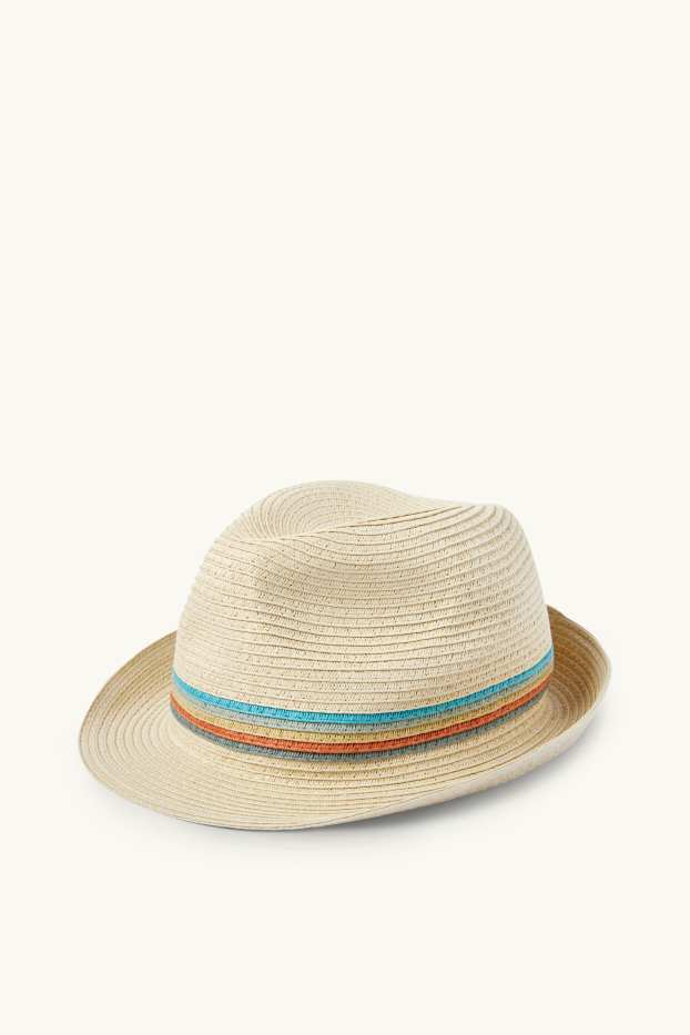 Heren - Strohoed - beige