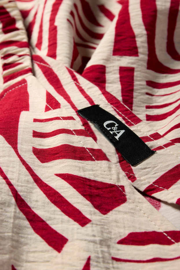 Donna - Tuta - con motivi - rosso / beige