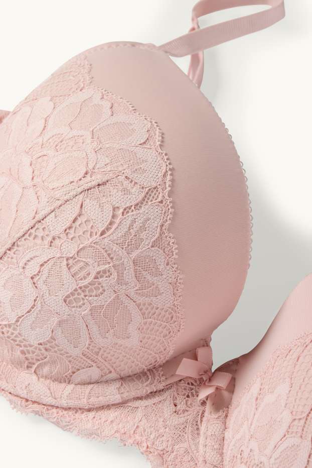 Damen - BH mit Bügel - FULL COVERAGE - wattiert - rosa
