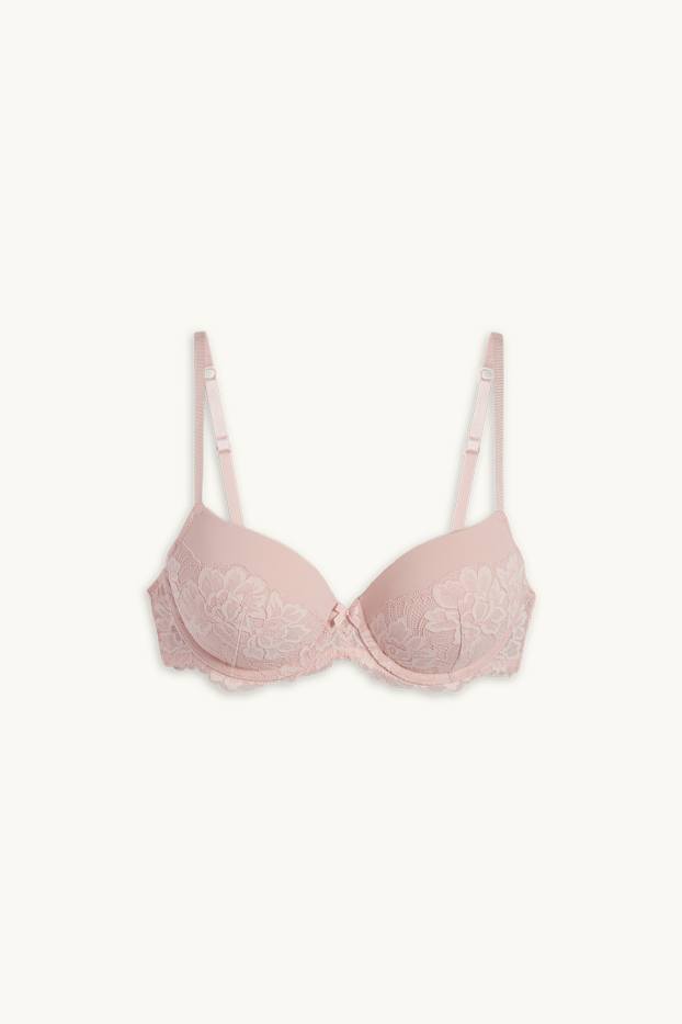 Damen - BH mit Bügel - FULL COVERAGE - wattiert - rosa