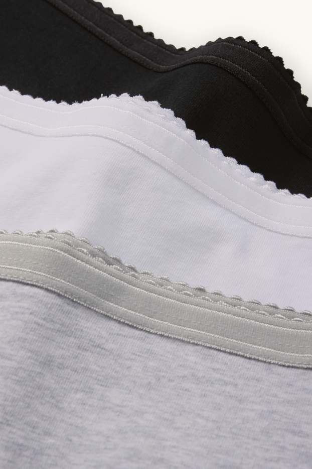 Mujer - Pack de 3 - braguitas - blanco / negro