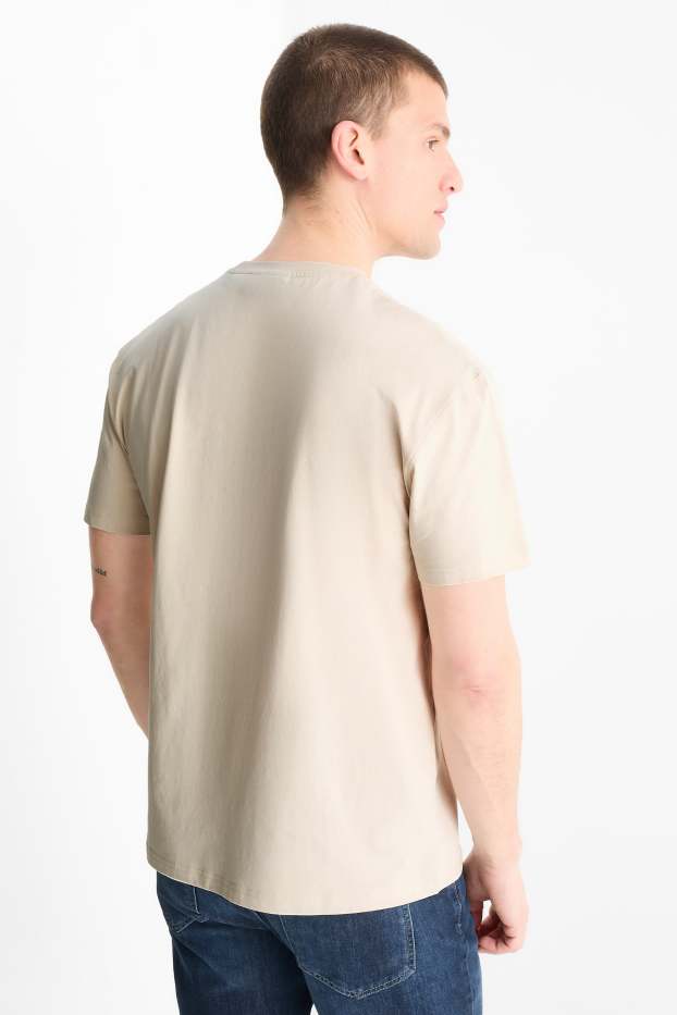 Heren - T-shirt - relaxed fit - Fender - licht beige