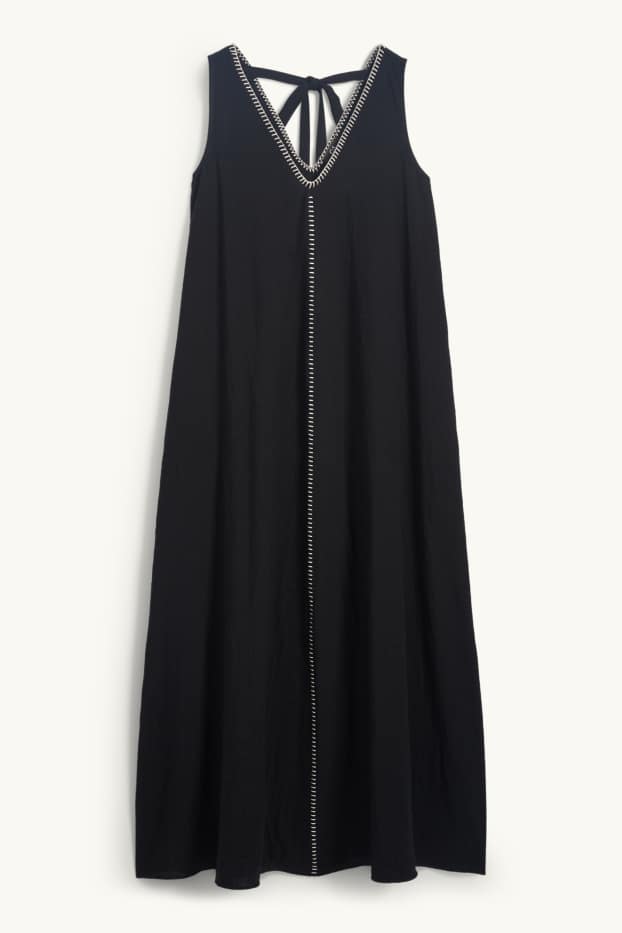 Femmes - Robe à encolure en V - noir