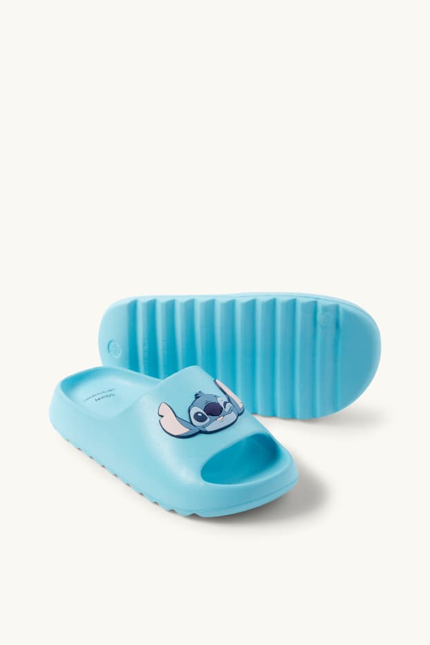 Kinderen: meisjes - Lilo & Stitch - badslippers - turquoise