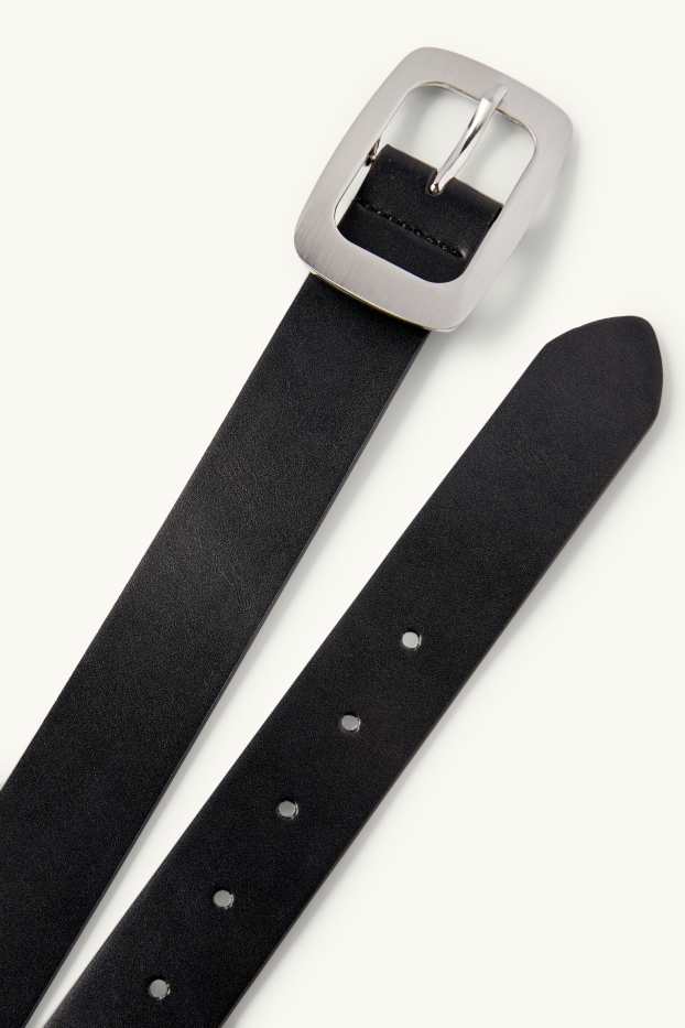 Femei - Curea - imitație de piele - negru