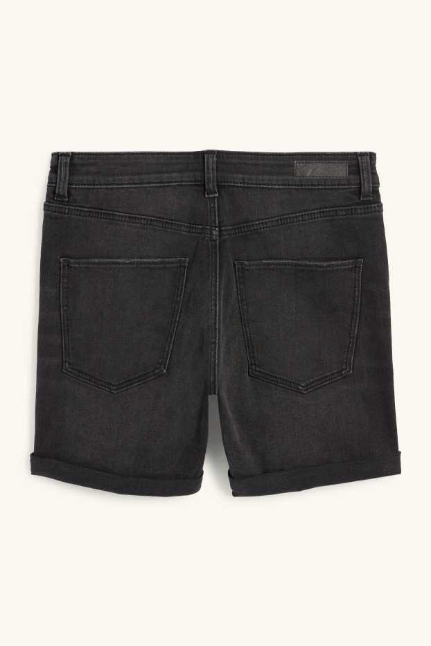 Dona - Texans curts - mid waist - LYCRA® - texà gris fosc