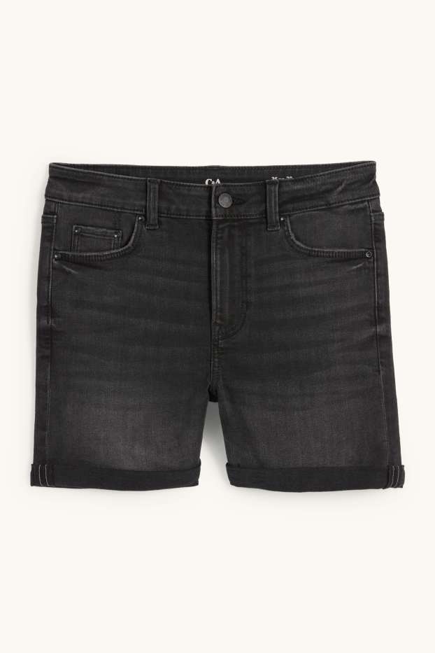 Dona - Texans curts - mid waist - LYCRA® - texà gris fosc