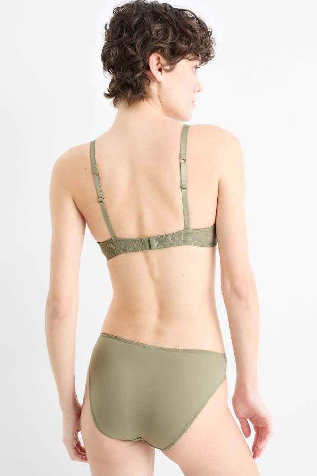 Dames - BH met beugels - PLUNGE - voorgevormd - groen