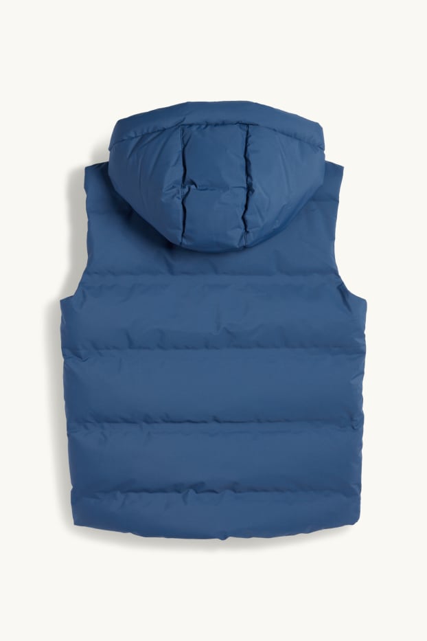 Niños - Chaleco acolchado con capucha - hidrófugo - azul