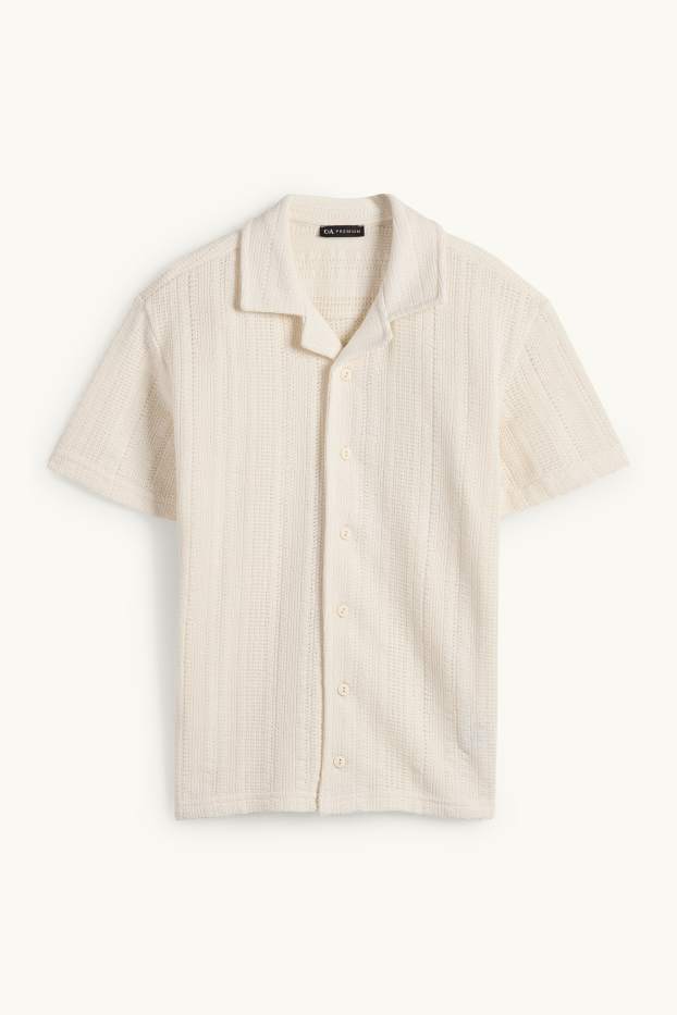 Children Boys - Knitted shirt - textured - cremewhite