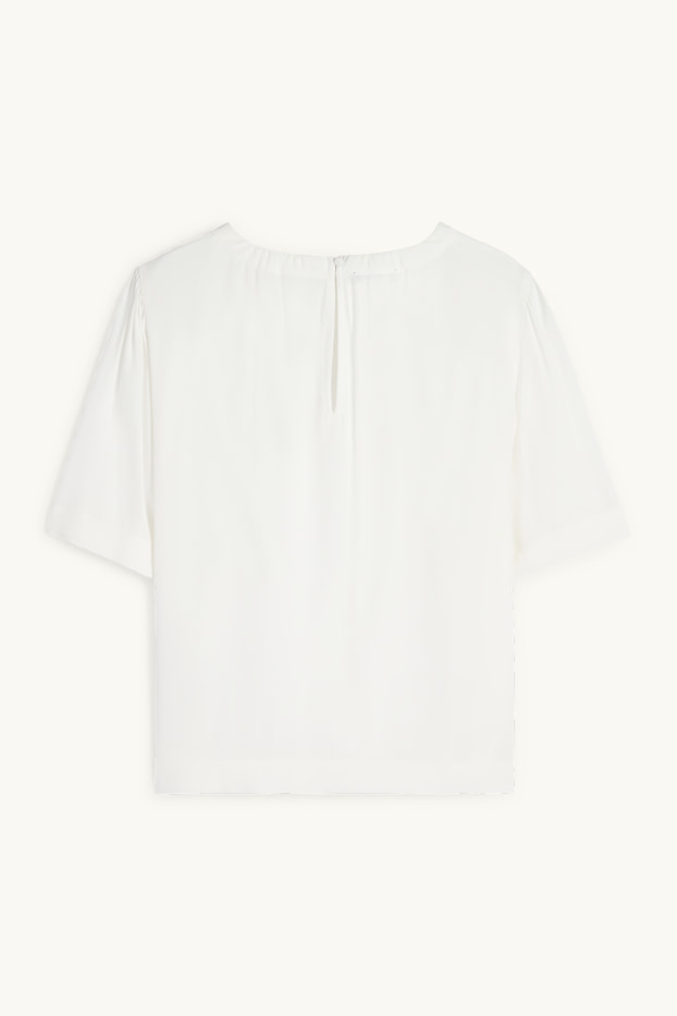 Femmes - Chemisier - texturé - blanc