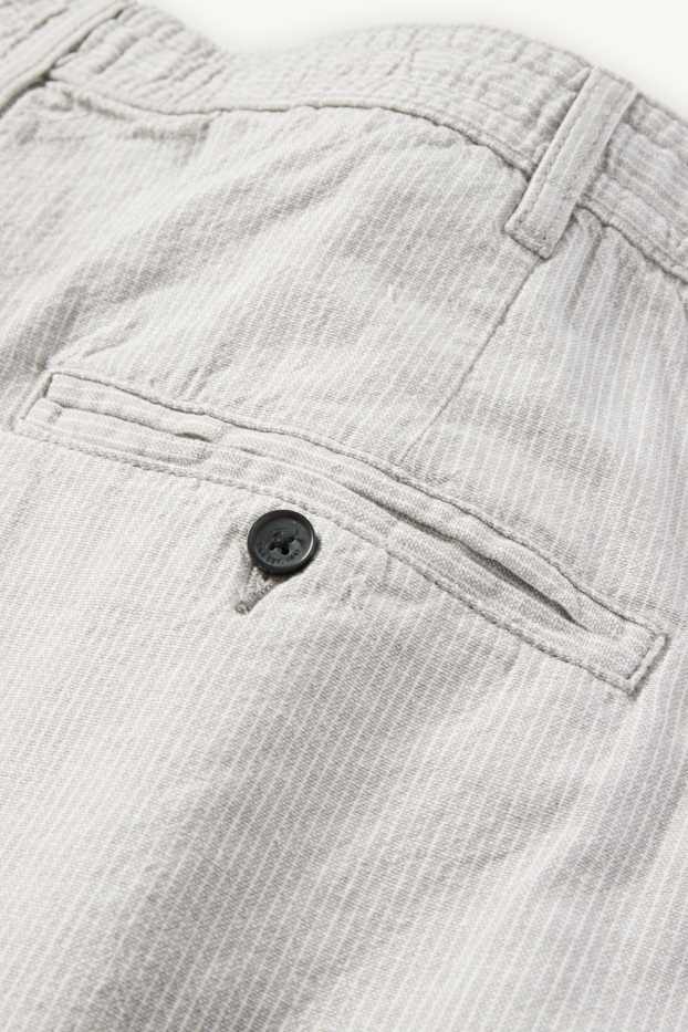 Hommes - Short - à rayures - gris clair