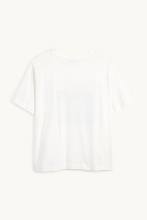 Damen - T-Shirt - Slim Fit - weiss