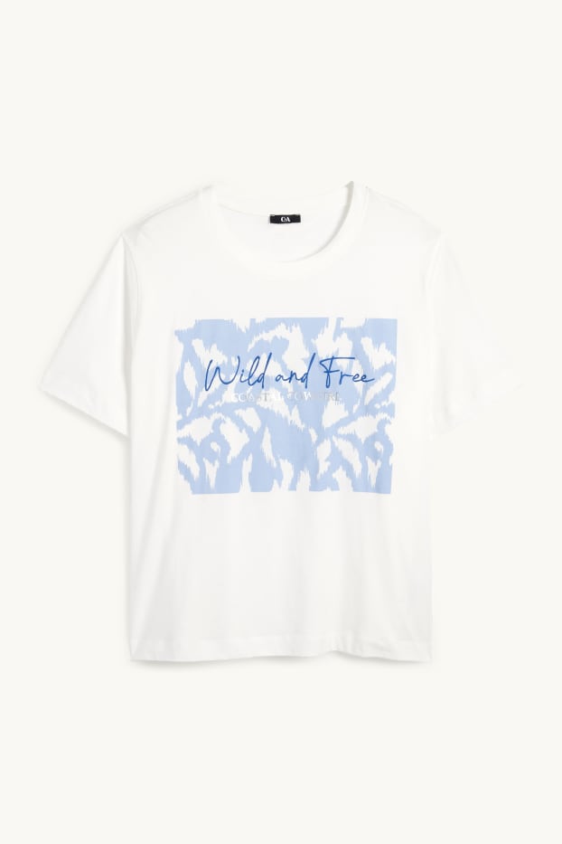 Damen - T-Shirt - Slim Fit - weiss