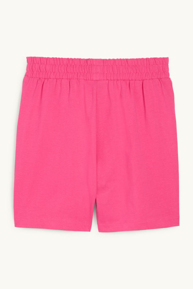 Femmes - Short basique en molleton - rose