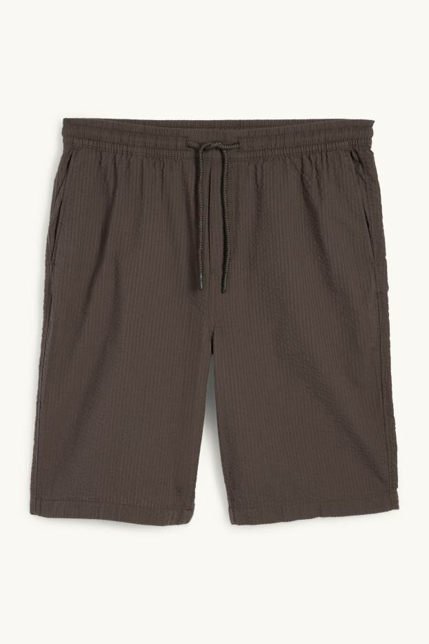 Hommes - Short - gris / marron