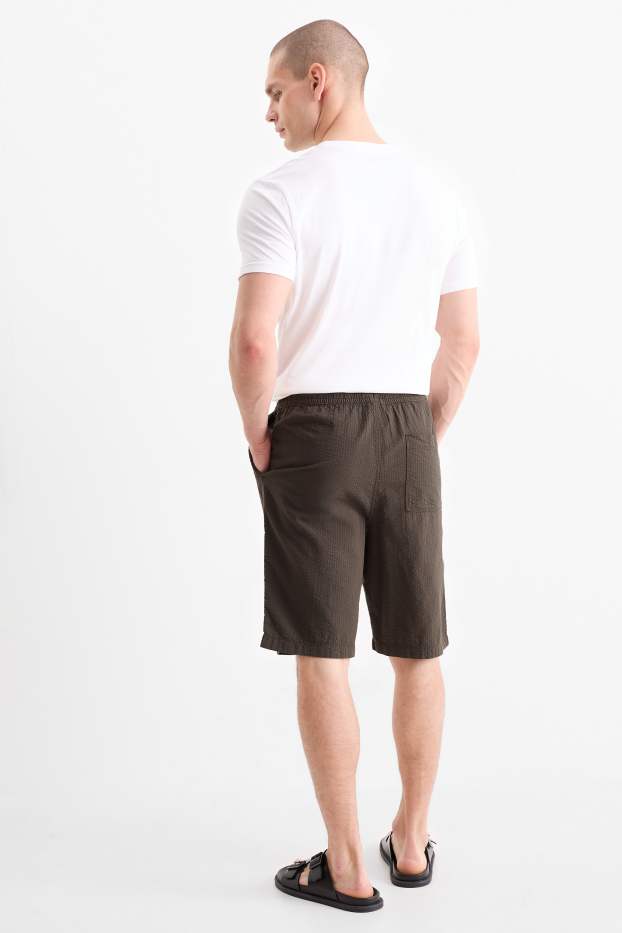 Hommes - Short - gris / marron